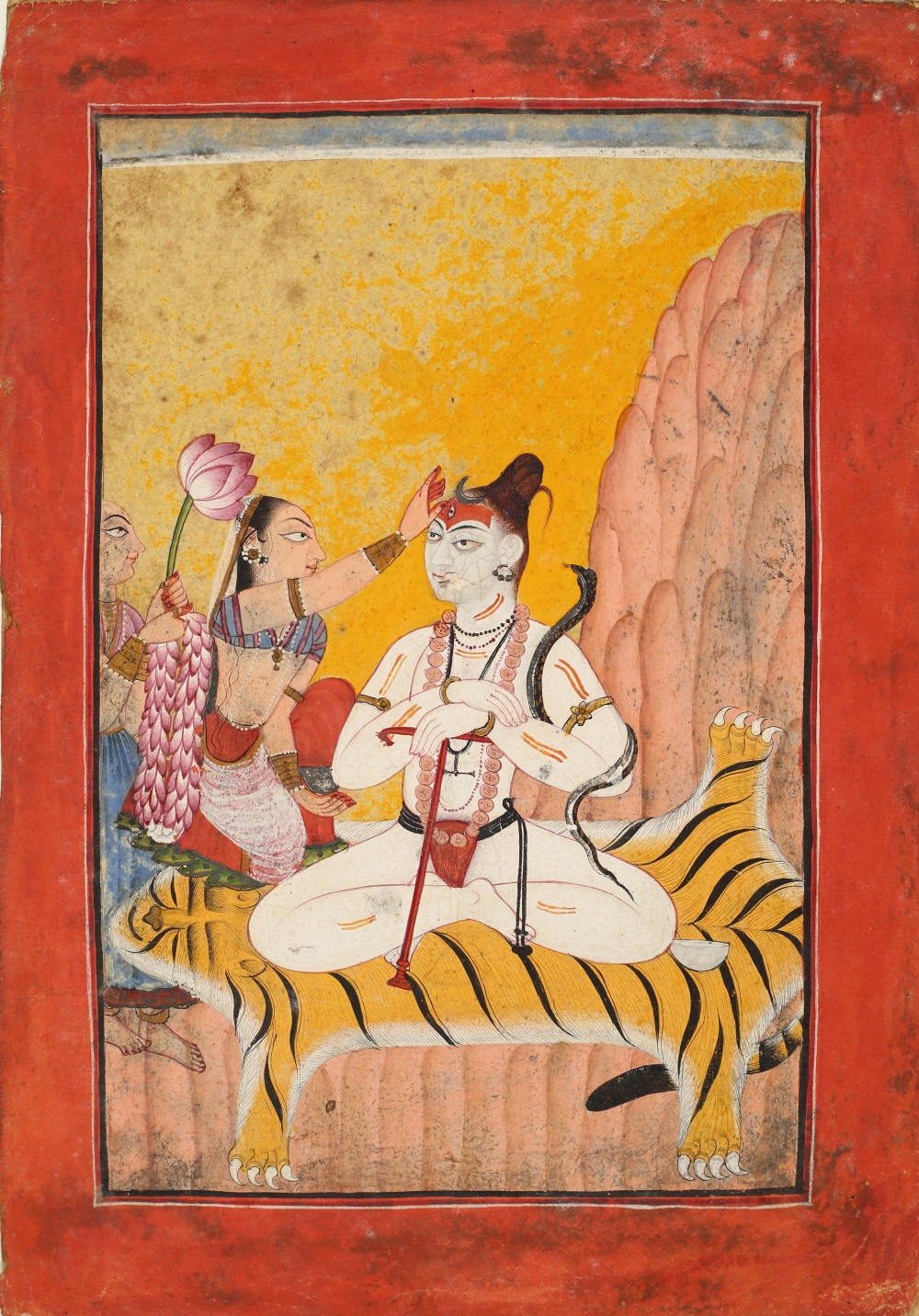 Shiva and Parvati in the mountains
